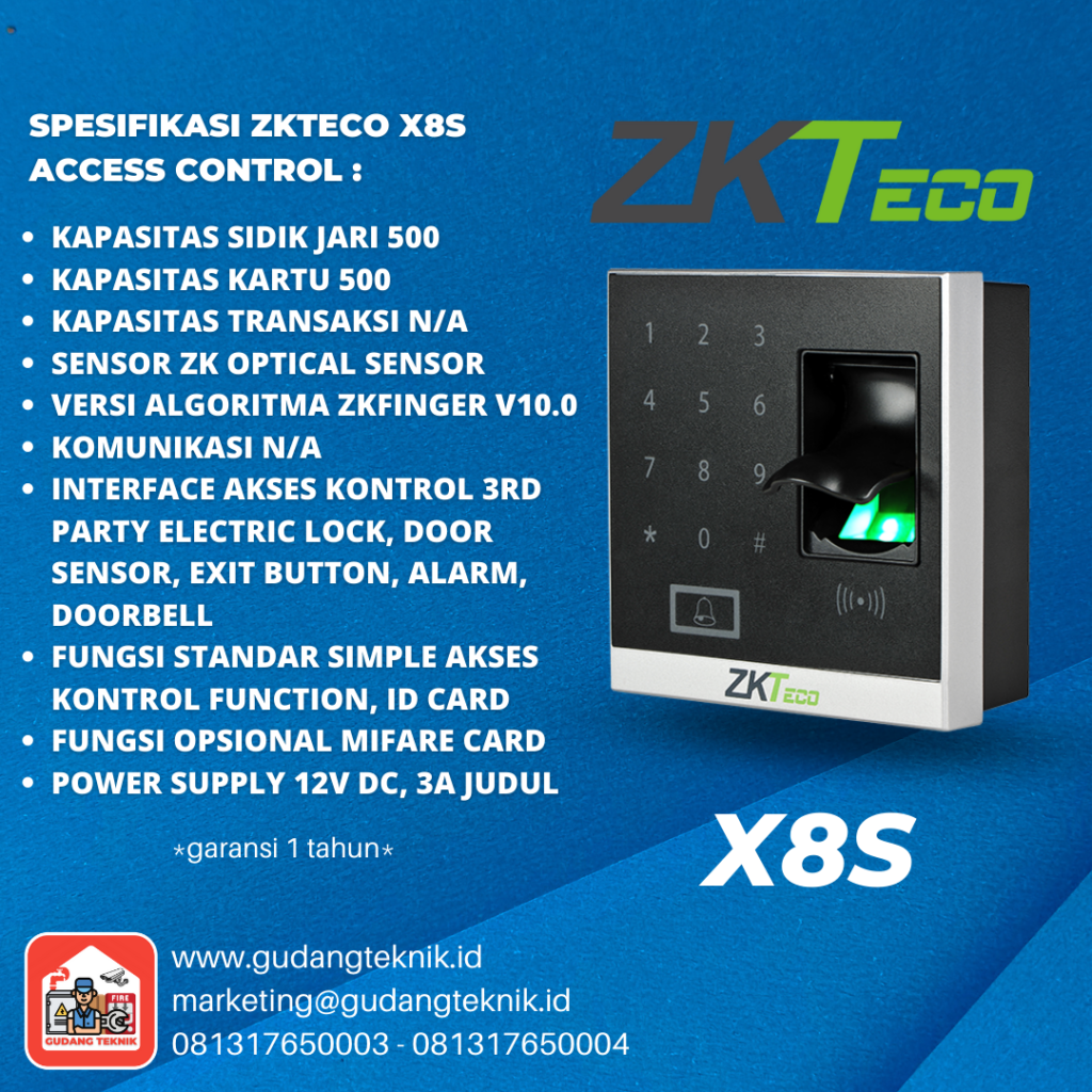 Access Control ZKTeco X8S