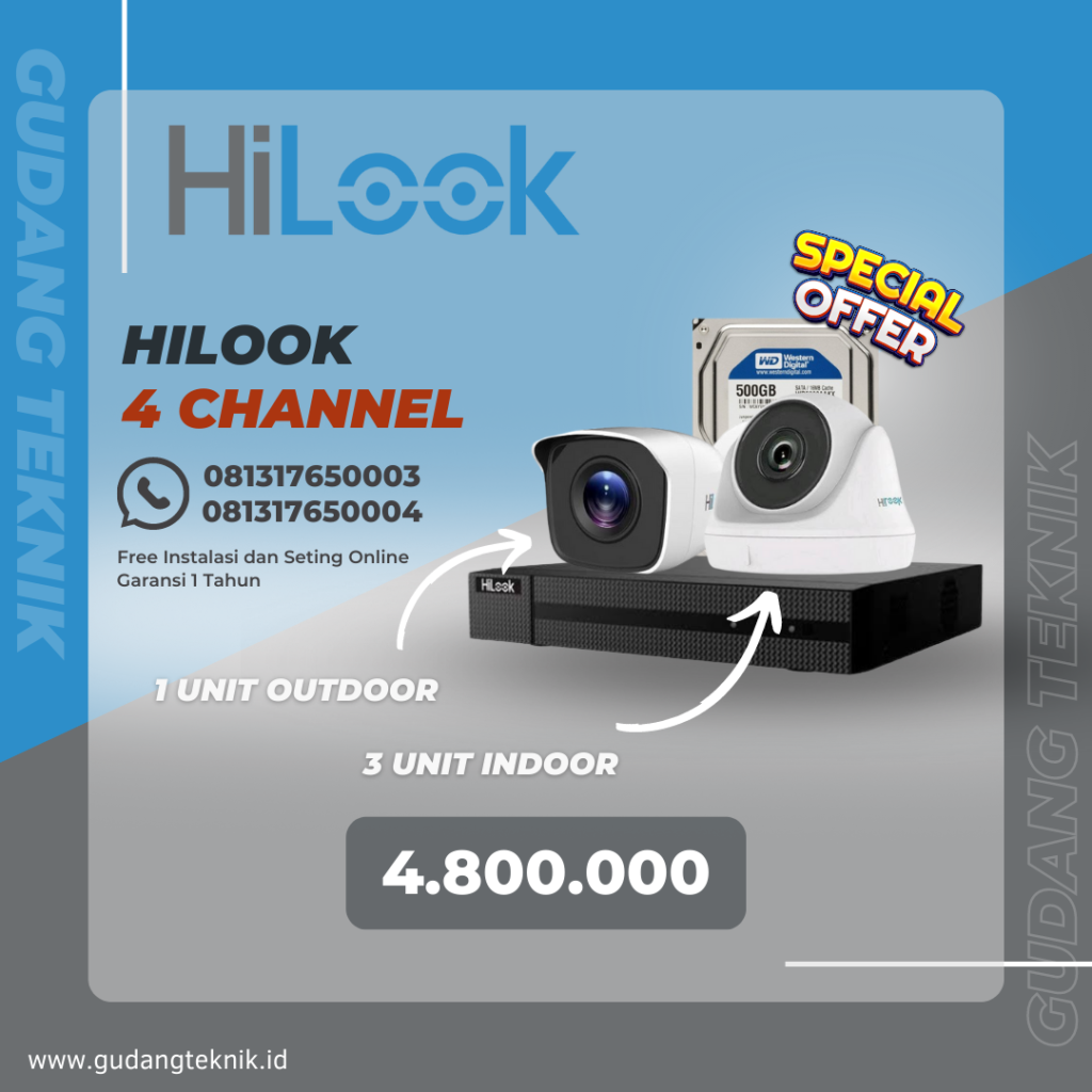 Paket CCTV Hilook 4 Channel